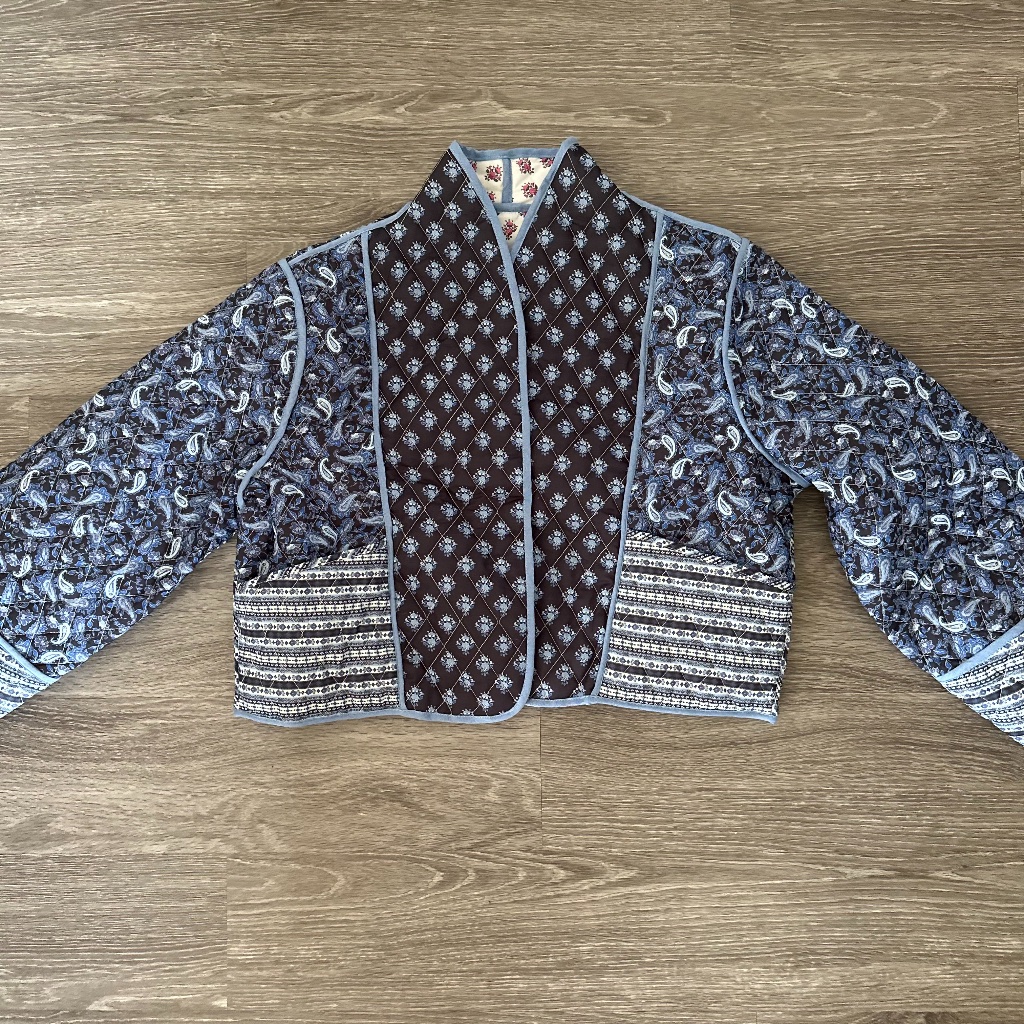 Reversible Floral Quilted Jacket Nwot